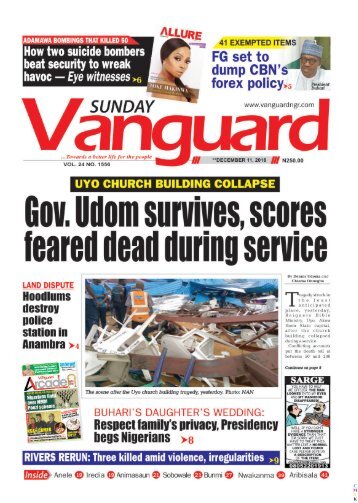 Gov. Udom survives, scores feared dead during service