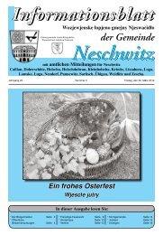 Informationsblatt Informationsblatt - Gemeinde Neschwitz