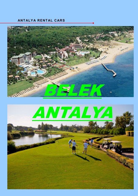 BELEK Rent a Car - ANTALYA 