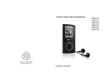 Philips GoGear Baladeur audio/vidÃ©o Ã  mÃ©moire flash - Mode dâemploi - LAV