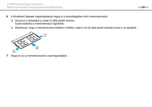 Sony VPCEB1B4E - VPCEB1B4E Istruzioni per l'uso Ungherese