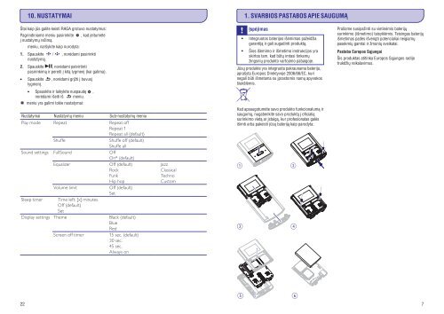 Philips GoGEAR Baladeur MP3 - Mode d&rsquo;emploi - LIT