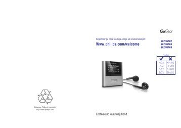 Philips GoGEAR Baladeur MP3 - Mode dâemploi - EST