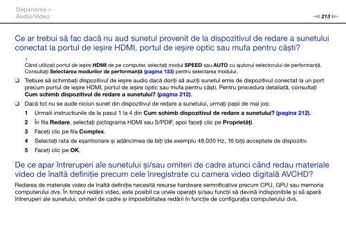 Sony VPCZ13V9E - VPCZ13V9E Istruzioni per l'uso Rumeno