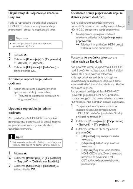 Philips 5000 series T&eacute;l&eacute;viseur LED - Mode d&rsquo;emploi - HRV