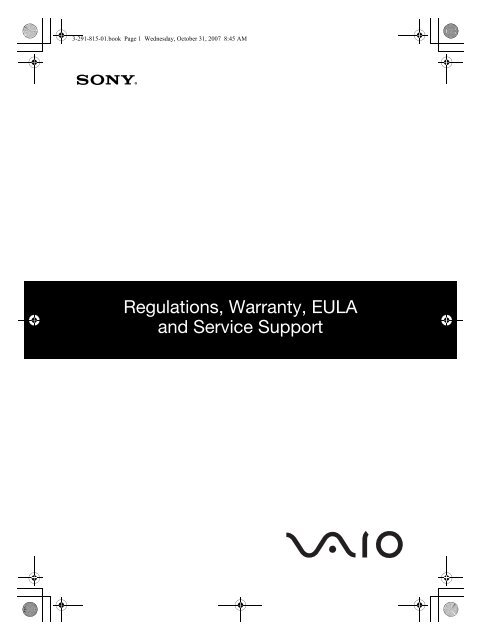 Sony VGN-AR71L - VGN-AR71L Documenti garanzia Inglese