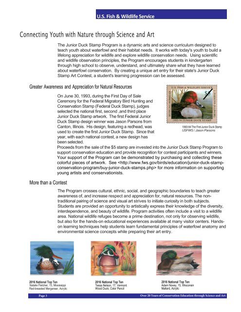 Duck Stamp Conservation and Design Program and Art Contest