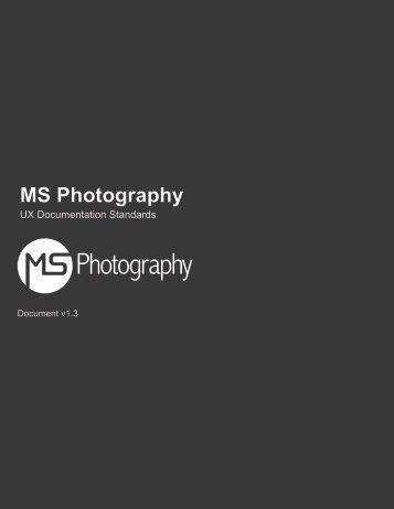 MS_Photography_UX Documentation Standards