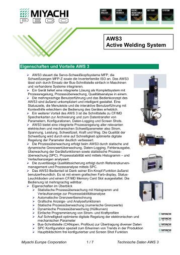 Technical Data Sheet - Miyachi Europe