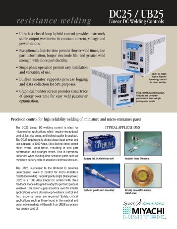 resistance welding - Miyachi Europe