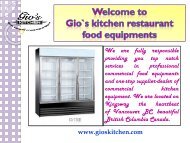 Restaurant food Equipment Vancouver BC|| gioskitchen