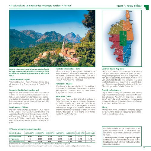 Brochure Corse été 2017 - CORSICA TRAVEL