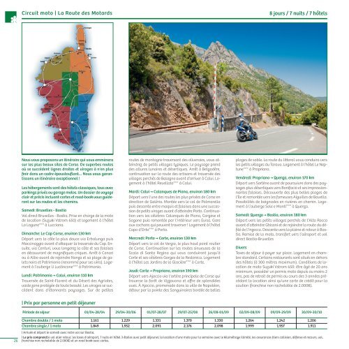 Brochure Corse été 2017 - CORSICA TRAVEL