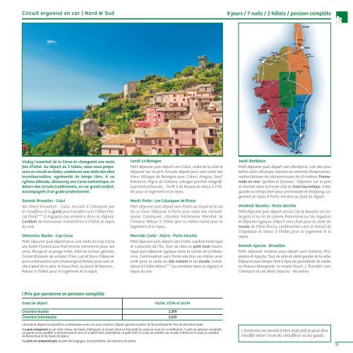 Brochure Corse été 2017 - CORSICA TRAVEL