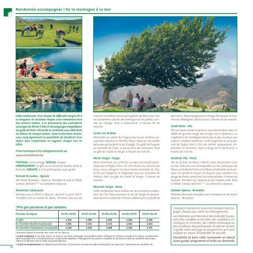 Brochure Corse été 2017 - CORSICA TRAVEL