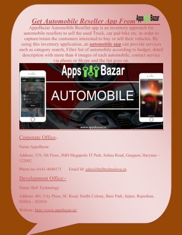 Get Automobile App From AppsBazar