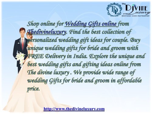 Send Unique Wedding Gifts Online in India | Get Best Wedding Gifts Ideas Online 