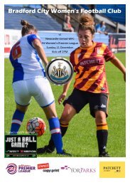 Bradford City WFC vs Newcastle United WFC Programme