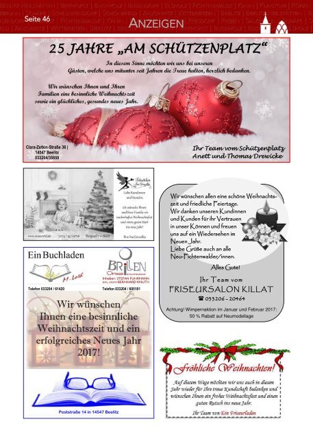 Beelitzer Nachrichten - Dezember - Weihnachten 2016