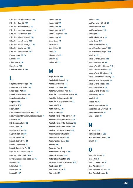 HCM Kinzel Katalog 2017