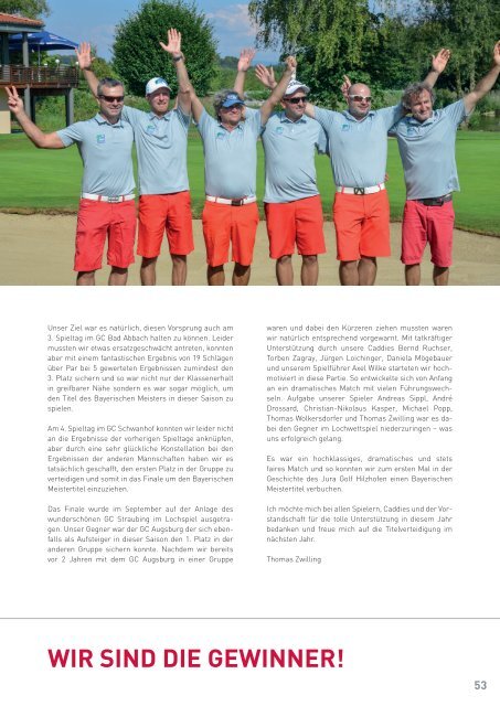 JGP Magazin 2016 Jura Golf Park