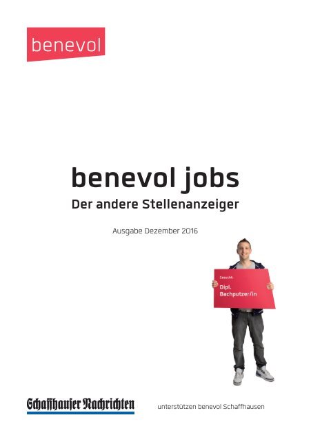 Der andere Stellenanzeiger von benevol SH Dez 2016