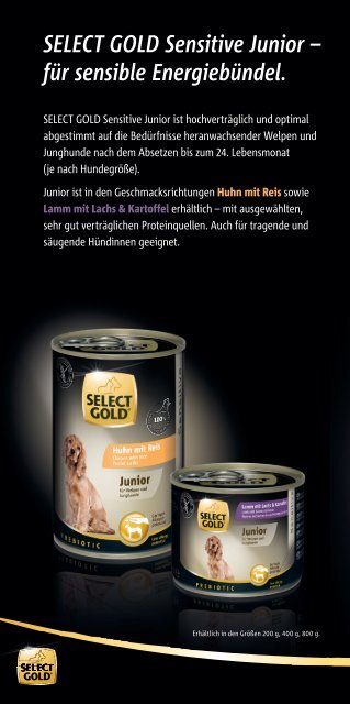 SELECT GOLD sensitive Nassnahrung für Hunde