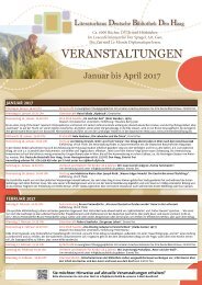 Deutsche Bibliothek Den Haag - Programm Januar bis April 2017