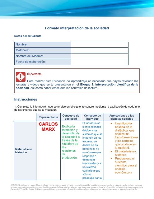 INTERPRETACION DE LA SOCIEDAD