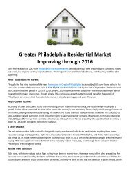 Greater Philadelphia Residential Market Improving through 2016