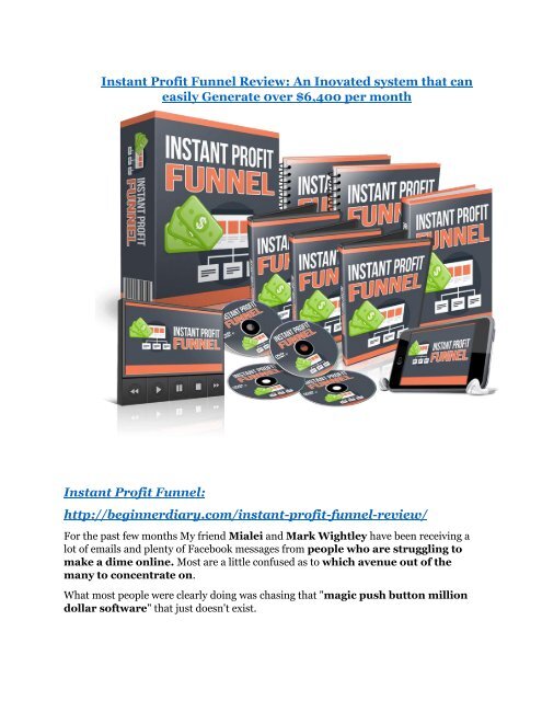 Instant Profit Funnel review - Instant Profit Funnel sneak peek features