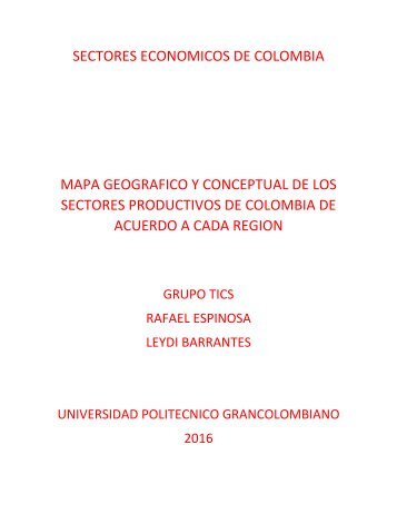 FINAL SECTORES ECONOMICOS DE COLOMBIA