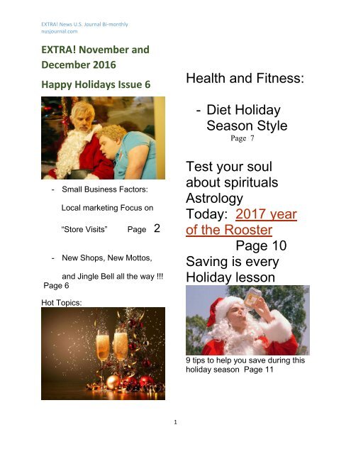 EXTRA! Nov and Dec 2016 Holidays Issue 6