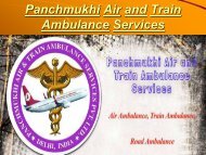 Panchmukhi Air and Train Ambulance Services Bangalore and Hyderabad
