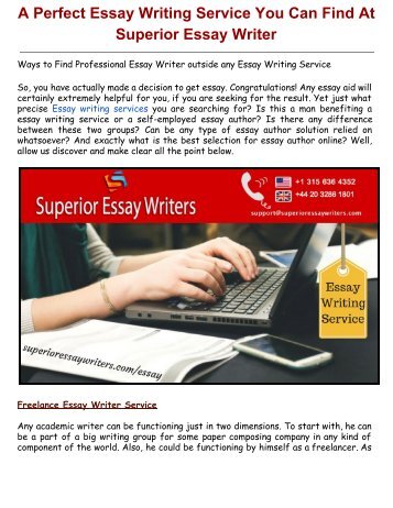perfect essay writers