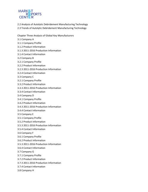 Europe Autolytic Debridement Market 