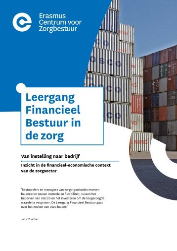 Brochure Leergang Financieel Bestuur in de zorg