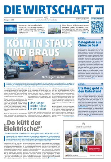 Die Wirtschaft Köln - Ausgabe 06 / 2016