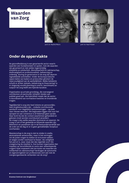 Brochure Waarden van Zorg