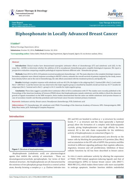 Biphosphonate in Locally Advanced Breast Cancer