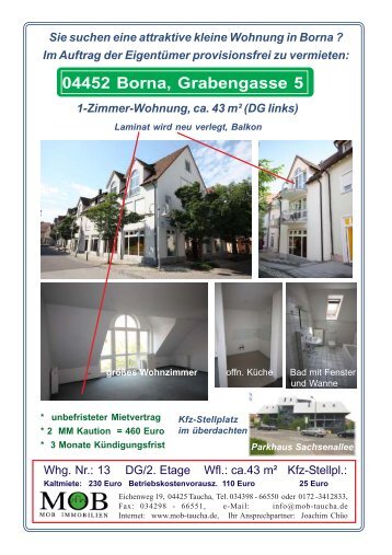 04452 Borna, Grabengasse 5 1-Zimmer-Wohnung ... - MOB Taucha