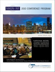 2010 NMUN•NY Conference Program - National Model United Nations