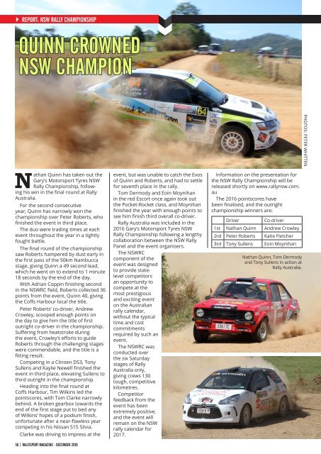 RallySport Magazine December 2016