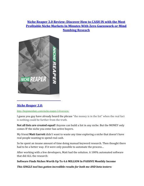Niche Reaper V3 Review and $30000 Bonus - Niche Reaper V3 80% DISCOUNT