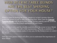 How Retractable Blinds Are The Best Shading Option For Your House?