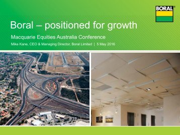 Boral – positioned for growth