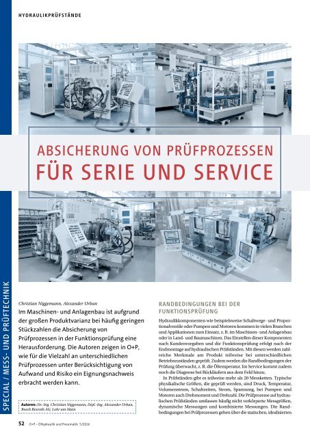 O+P Fluidtechnik 5/2016