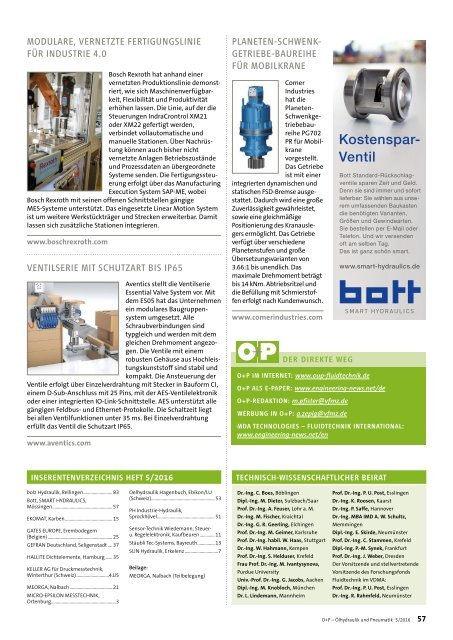 O+P Fluidtechnik 5/2016