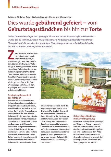 Z - DAS ZOAR-MAGAZIN Ausgabe 4 2016