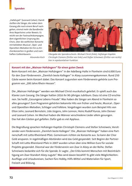 Z - DAS ZOAR-MAGAZIN Ausgabe 4 2016